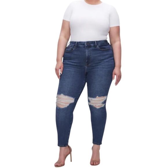 GOOD AMERICAN ALWAYS FITS GOOD LEGS SKINNY JEANSINDIGO450 size 28-32
